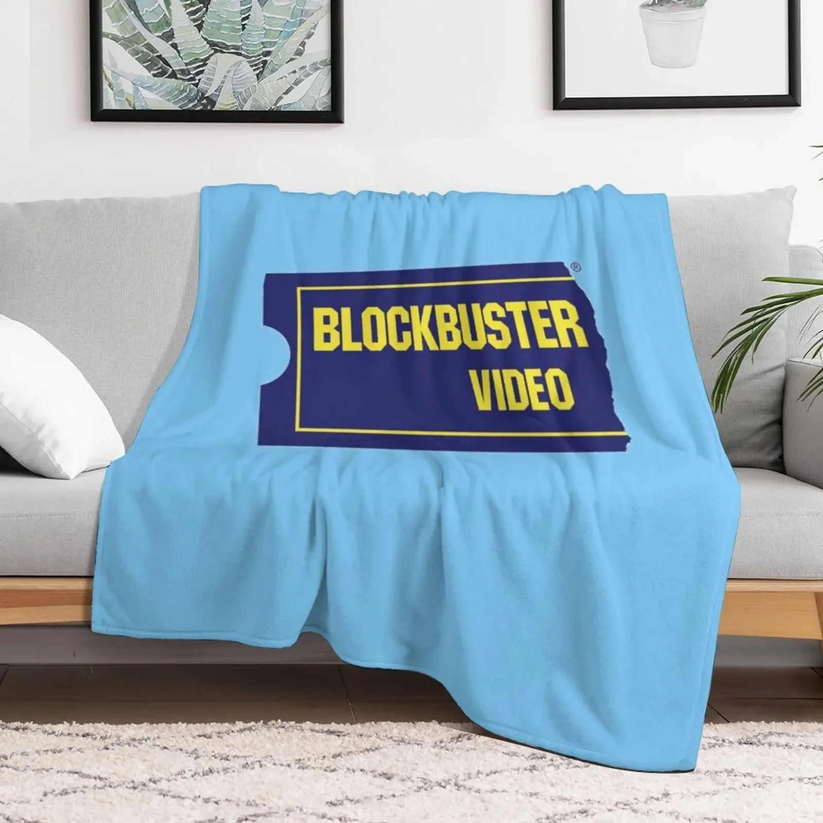 Blockbuster Video Throw Blanket Heavy Decoratives Shaggy Bed covers Blankets