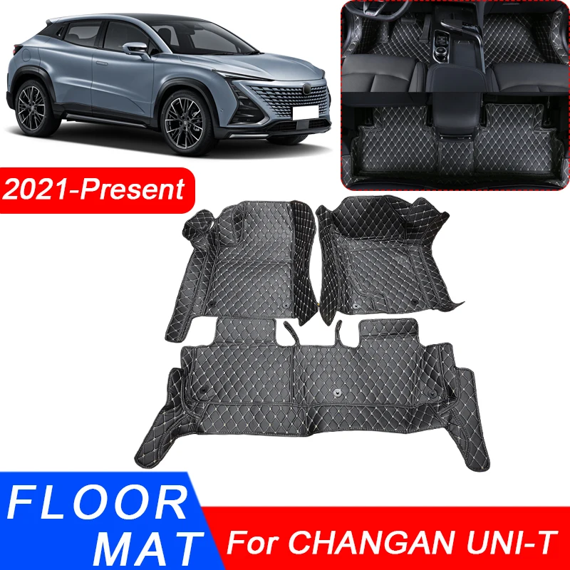 

3D Full Surround Car Floor Mats Protective Liner Foot Pads Carpet PU Leather Waterproof Accessories For CHANGAN UNI-T 2021-2025