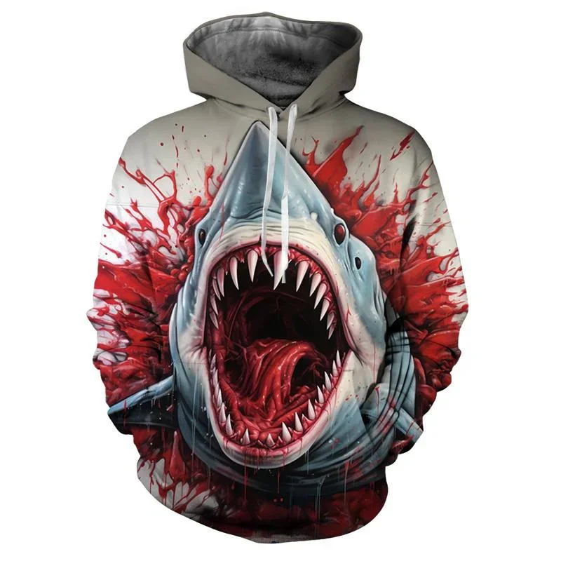 Fashion Shark 3D Print Hoodies Men Women Autumn Casual Harajuku Sweatshirts Oversized Hoodie Pullovers Tracksuit Clothing