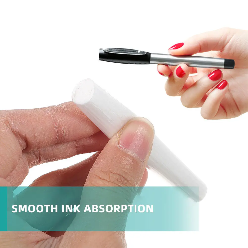 100Pcs Refillable Marker Pen Inserts Empty Core Fast Ink Absorption Compatible with Oil Paint Pens Permanent White Markers Craft