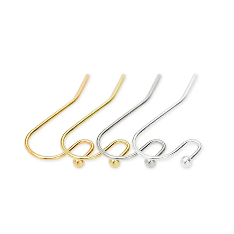 S-shaped Fish Hook DIY Ear Accessories 14K Gold Plated