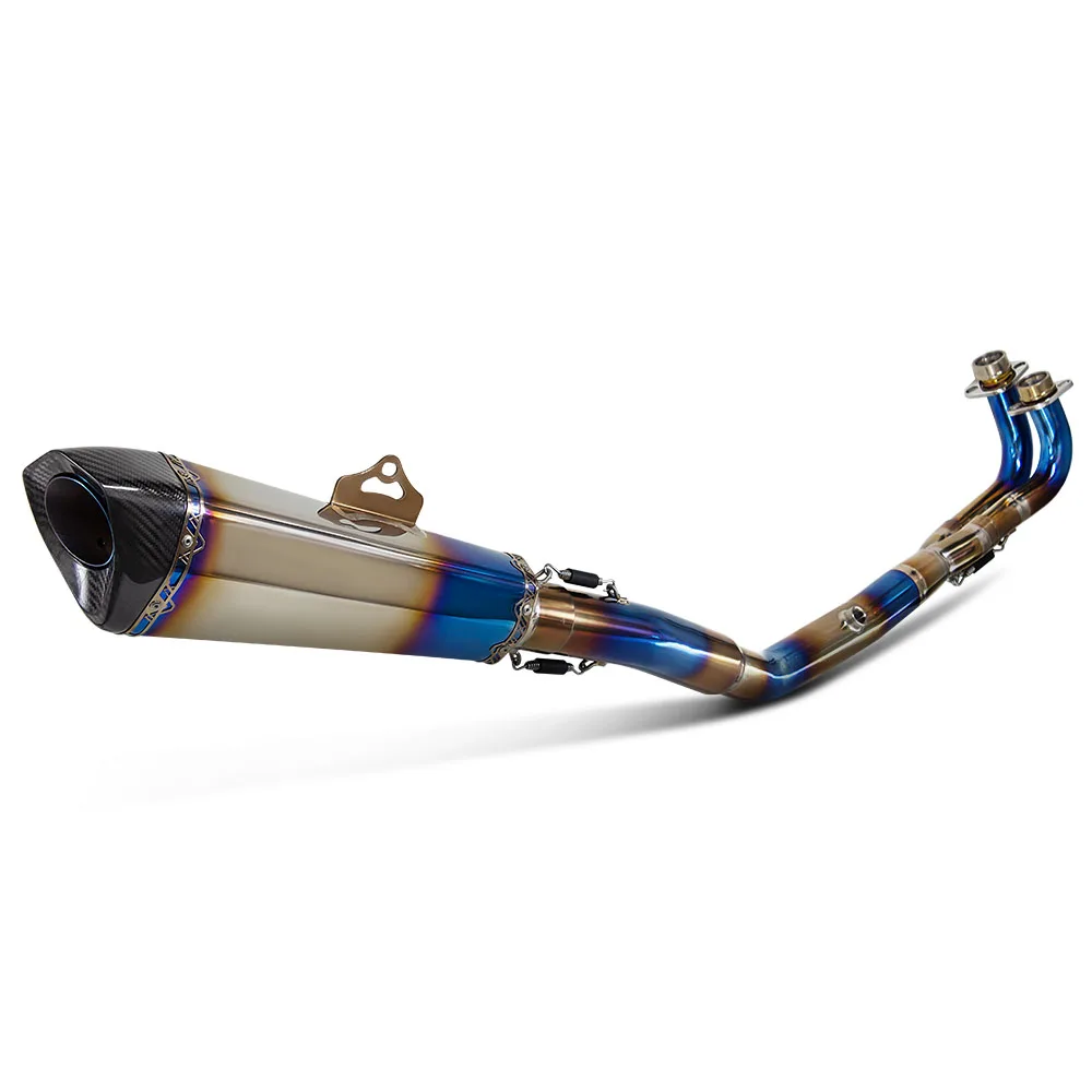 

Модифицированная выхлопная труба мотоцикла, полностью титановая система, передняя труба, карбоновая чашка для TMAX TMAX530 TMAX560 2017-2024, обновление производительности