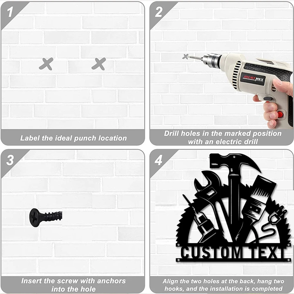 1pc Cartoon Customized Mechanical Tools Wall Metal Art Deco Thanksgiving Minimalist Silhouette Modern Simple Line Art Decor view 3