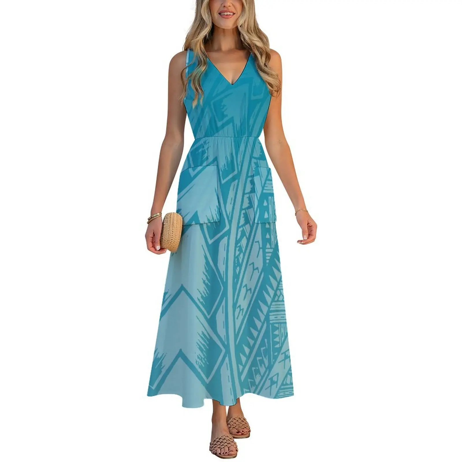 Vestido fijian com sexidade adicionada, tribo polinésia, vestido halter de festa personalizado com estampa de arte havaiana, roupas femininas elegantes