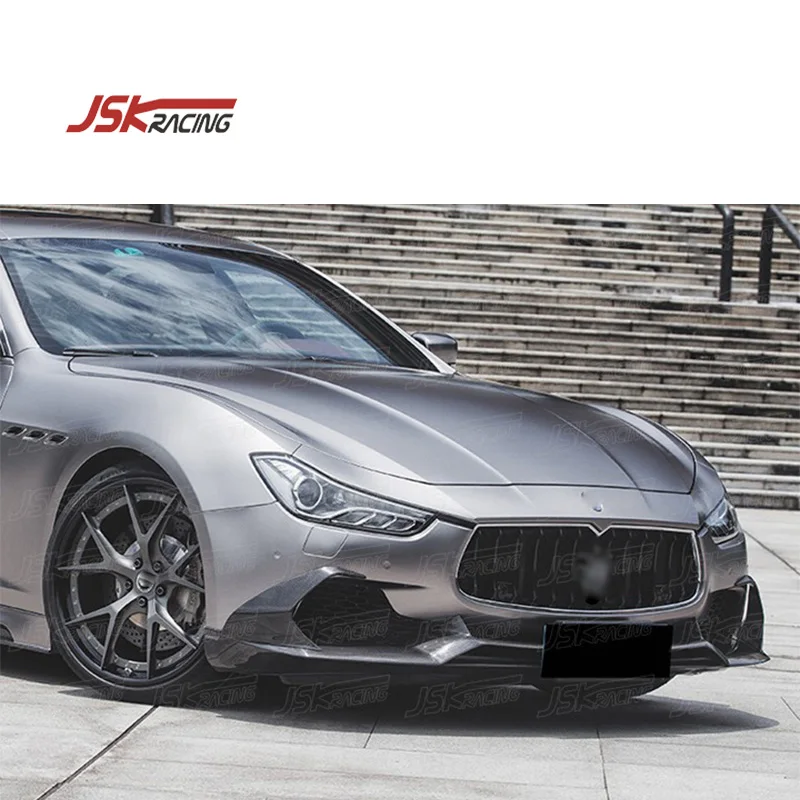 High Quality Carbon Fiber Front Lip for 2014-2017 Maserati Ghibli Car Parts Modified Upgraded PT Style