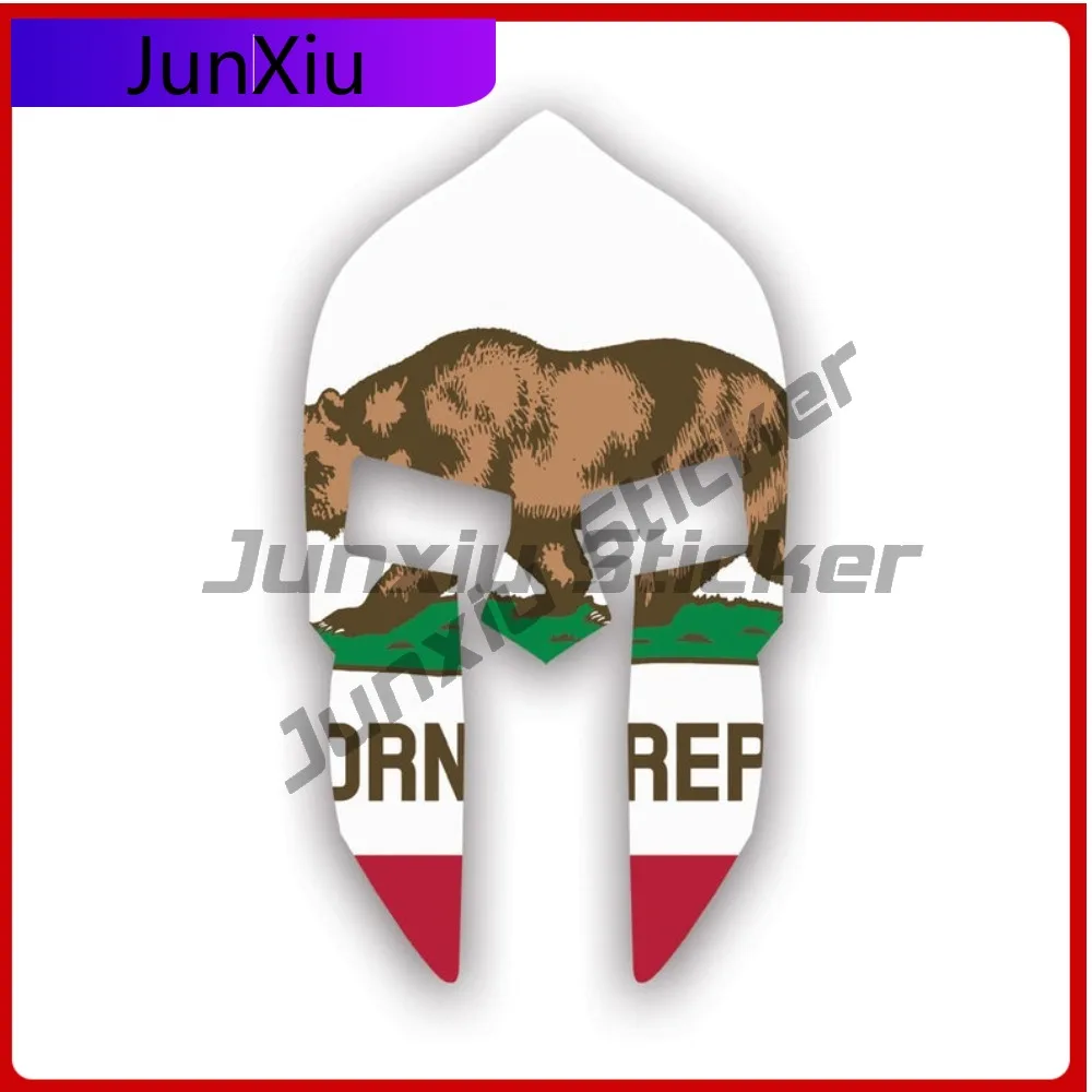 

California Flag Spartan Helmet Sticker Creative Decals Sparta Spartans Molon Labe Ancient Greece Greek Ca Cute Style Car Use