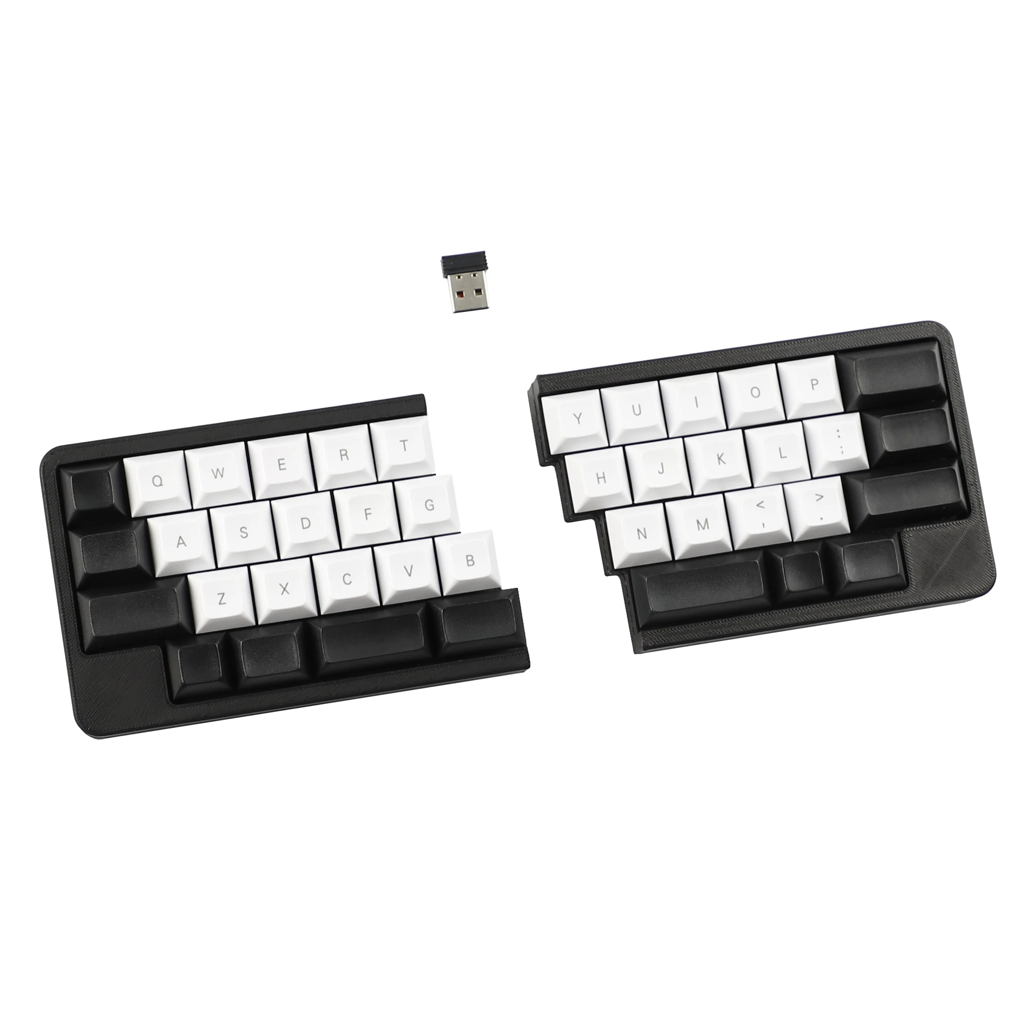 YMDK 40% 2.4GHz Wireless Split Keyboard Ergonomic Custom DIY Programmable Hot Swappable Support VIAL