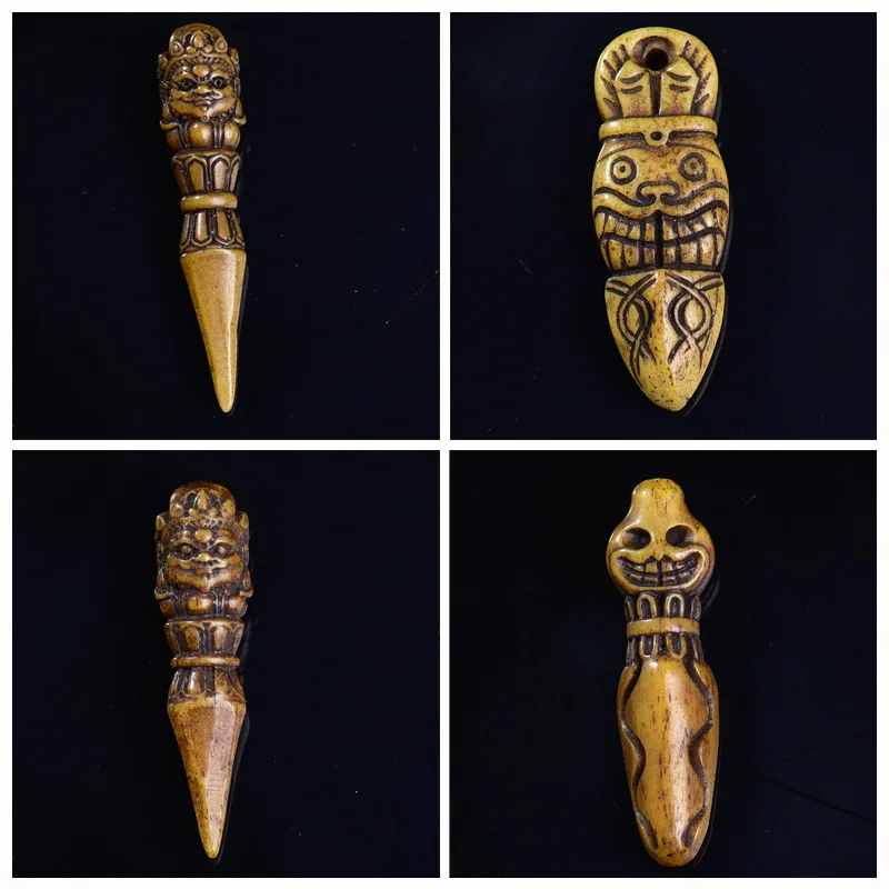 Backflow Bone Demon-Slashing Vajra Pendant Clip Side-Hanging Accessory Semi-Finished Jewelry