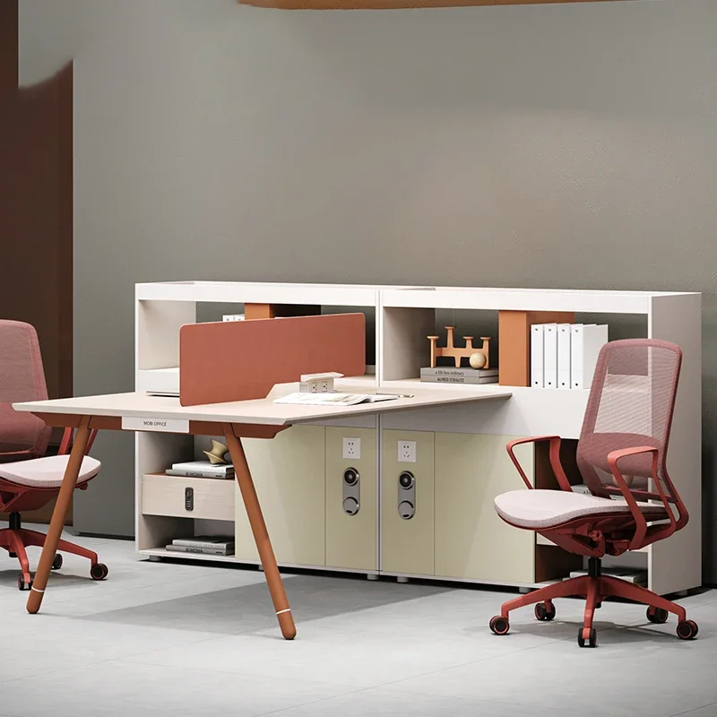 Workstation Screen Finance Room Accounting Staff Office Desk And Chair Combination Office Simplicity