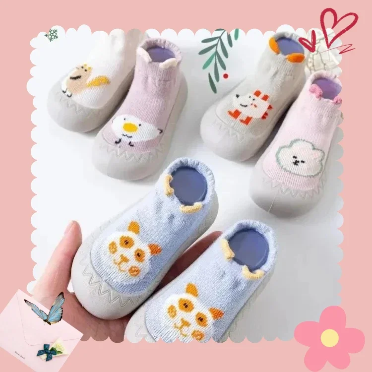 

Classic Style Spring And Autumn Baby Cartoon Floor Socks Shoes Newborn Rubber Soled Anti-Slip Toddler Shoes Children's Shoes
