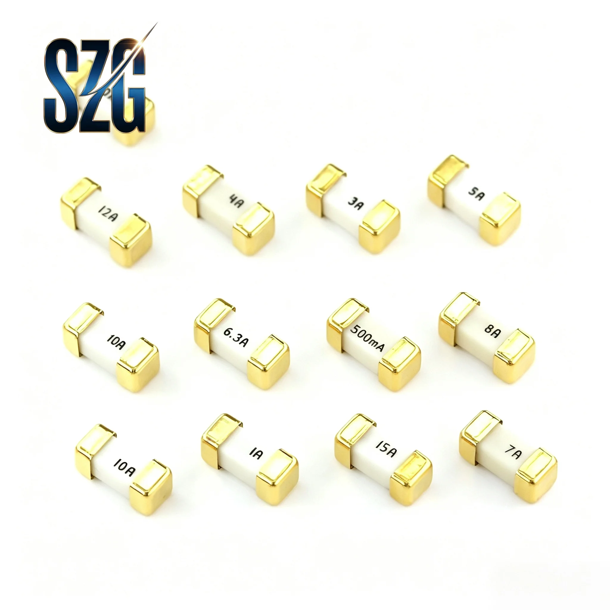 Gold Silver 1808 125V 250V AC 0451 SMD Fast blow Fuse 1.5A 2A 2.5A 3A 3.15A 4A 5A 6A 6.3A 7A 8A 10A 12A 15A 20A 2410 ultra-rapid