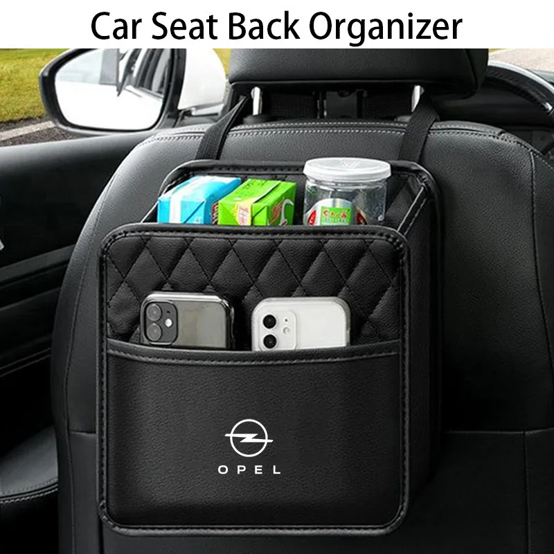 

Multifunctional car seat storage bag Leather storage bag Garbage bag Storage bag Suitable for Opel models