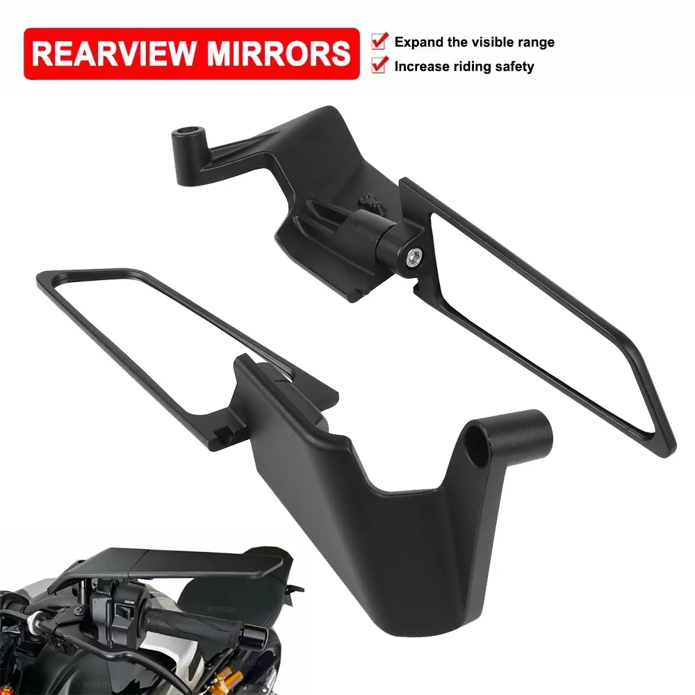 

Universal Motorcycle Rearview Mirror Wing Mirror Winglets For Kawasaki For Honda For Suzuki Rotatable Side Mirror Accessories
