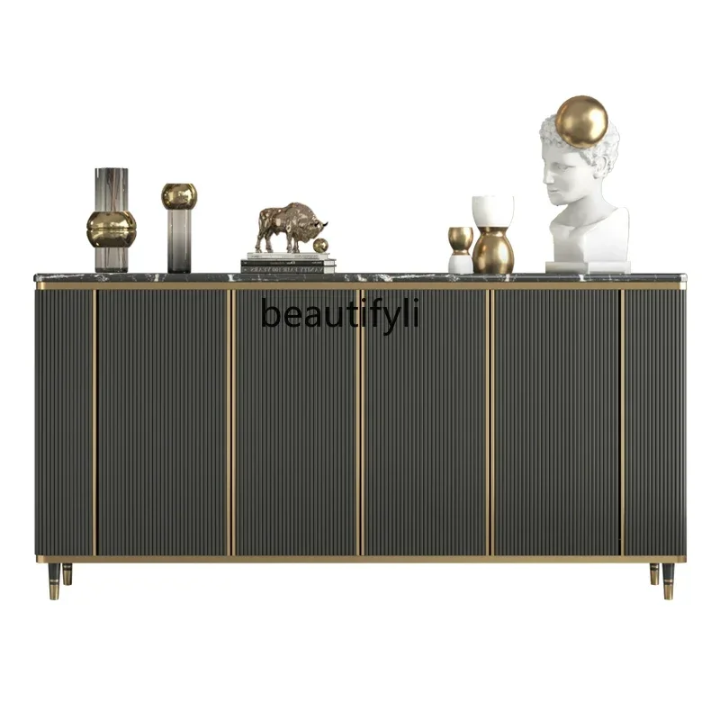 

American light luxury dining side cabinet, living room furniture, foyer, locker, marble porch cabinetAA