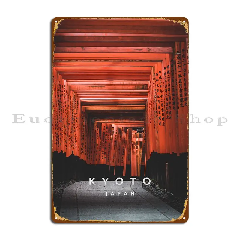 Fushimi Inari Kyoto Metal Plaque Poster Club Bar Wall Decor Kitchen Customize Cinema Tin Sign Poster