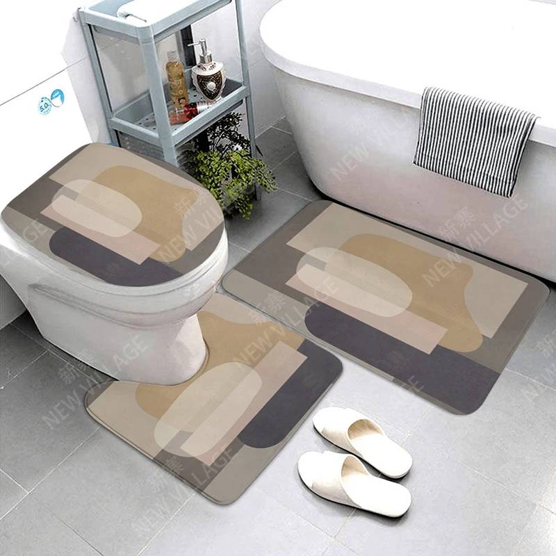 Anti-slip Bath Mat Bathroom Small Rug Shower Mat Decorative Absorbent Foot Mat Entrance Bathtub toilet rug Morandi Nordic Modern