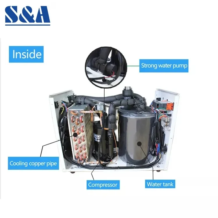 S&A CW-6000DH Lab Machine Refrigerador De Agua Cooling Equipment Air Cooled Industrial Water Chiller