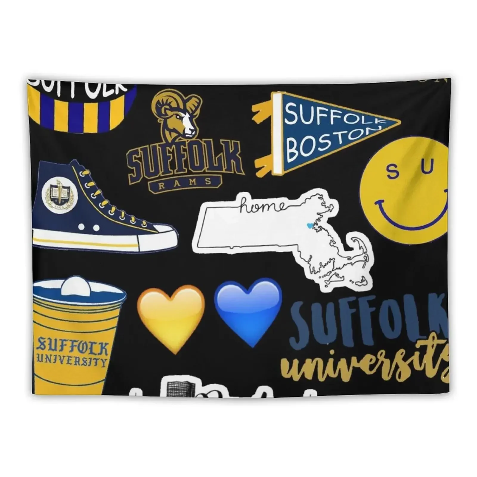 Suffolk University Tapestry Home Decor Accessories Decoration For Bedroom Aesthetic Room Decor Tapestry