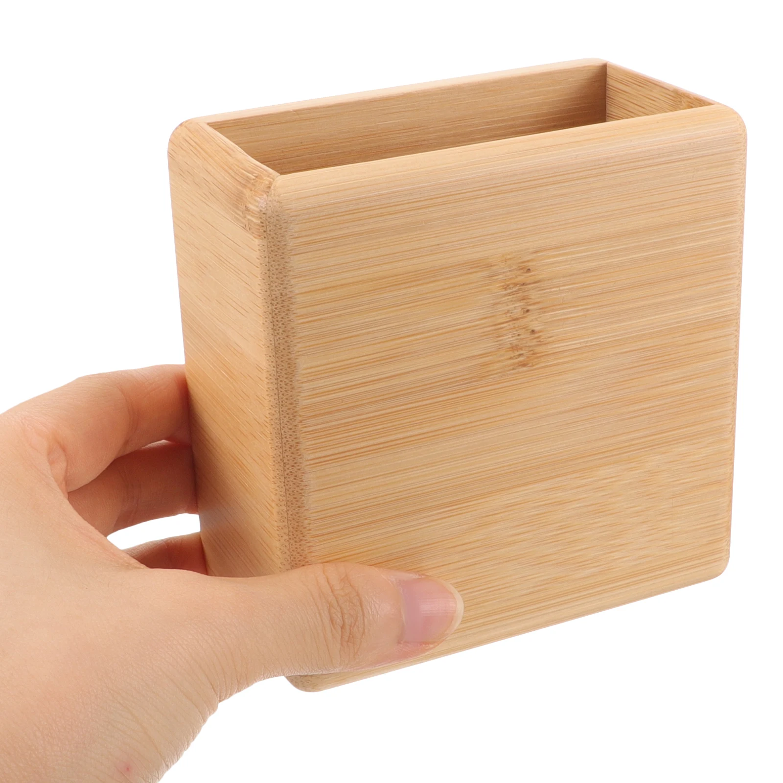 

Remote Control Holder Wall Mounted Air Conditioner Controller Storage Box Bamboo Multi-Functional Self-Adhesive Remote Organizer