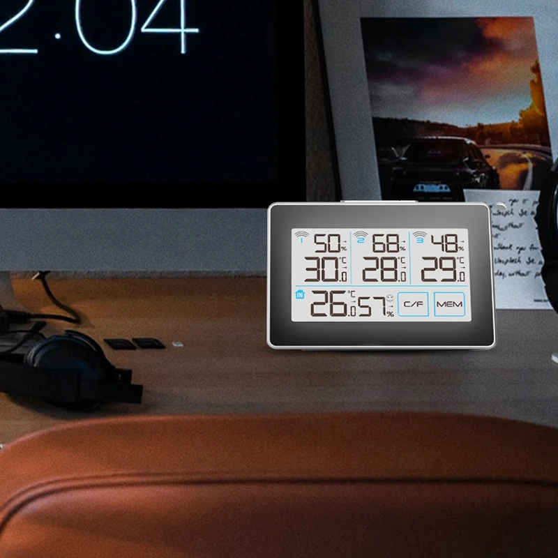 Sensore di temperatura e umidità Termometro digitale Igrometro interno Temperatura Umidità Monitor meteorologico digitale Facile da usare