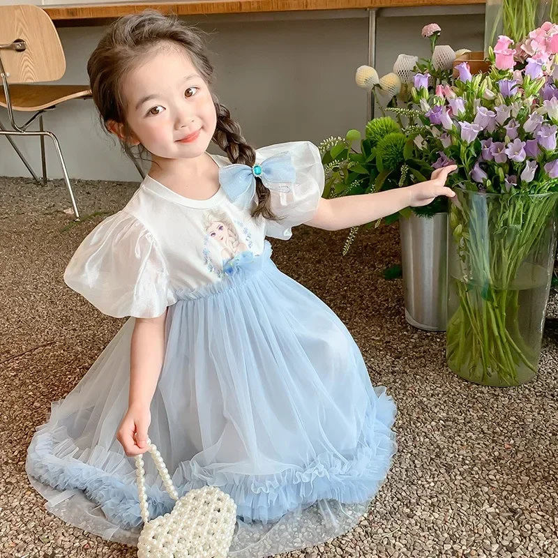 Le ragazze vestono i vestiti estivi del bambino di Disney vestiti per bambini Costume da festa della principessa per i bambini abiti abbigliamento