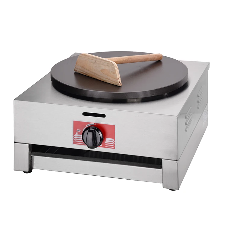 Single pancake gas crepe maker and hot plate