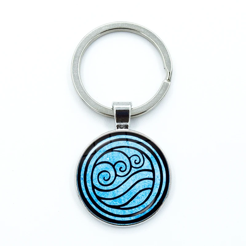 New Avatar The Last Airbender Keychain Air Nomad Fire And Water Tribe Pendant Glass Dome Keychain Jewelry Gifts