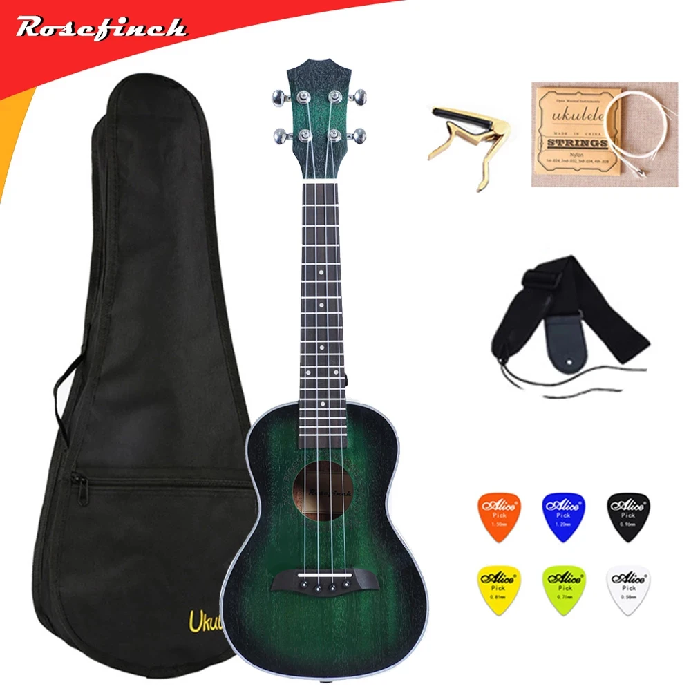 Rosefinch 23 Inch Ukulele for Beginners Mahogany Wooden Ukulele Guitar Musical Instrument 4 String Mini Guitarra RU Shipping