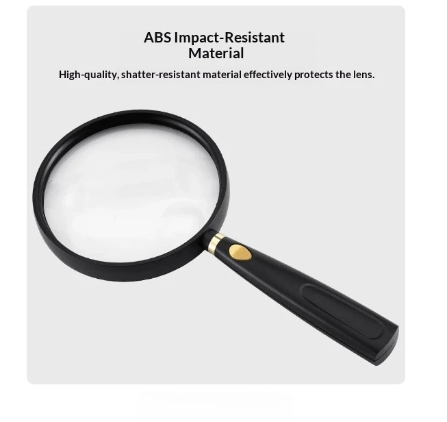 Handheld Magnifying Glass 10X High Definition Genuine Magnifier for Elderly Reading Book Phone Viewing Kids Outdoor Exploration