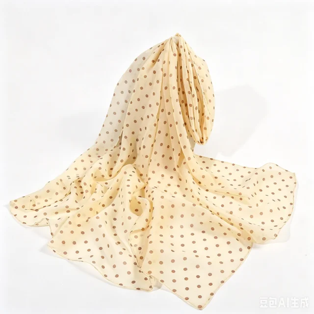 Pañuelo transparente con puntos, chifón para playa y sol, estilo boho