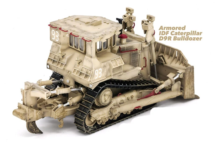 Finished Model 1/72 D9R Plastic Engineering Armored Bulldozer Model Bar Emulation Model Collectible Toy