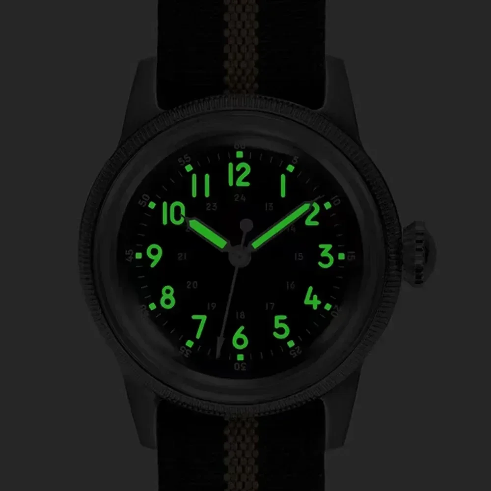 RDUNAE RA06 Retro Military Watch 316L Stainless Steel K1 Mineral Glass Luminous Personality Sports Quartz Men Pilot Watch