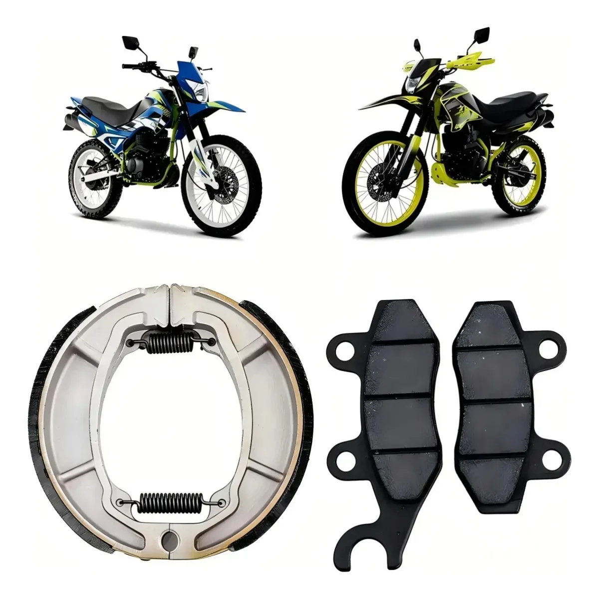 1set Motorcycyle Front Rear Brake Pads Fit For Italika Dm200 Brake Shoe Replacement F15020030 F14020039 Brake Shoe Brake Pad