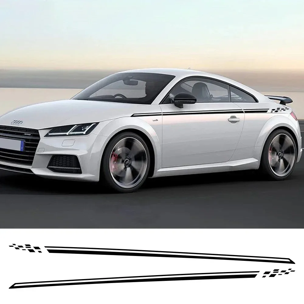 For Audi TT 8N MK1 MK2 8J Coupe MK3 8S Roadster TFSI Car Waist Line Sticker Side Door Vinyl Decals Trims Decoration Accessories - view 2