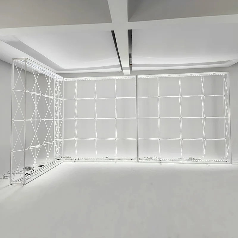 Cabina de exposición portátil de 3x6m, 10x20 pies, soporte de exhibición para ferias comerciales con marco de aluminio