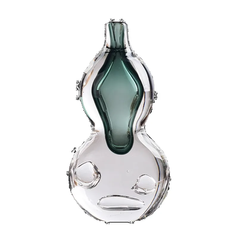 

High-end glazed vase, thickened glass art flower ware