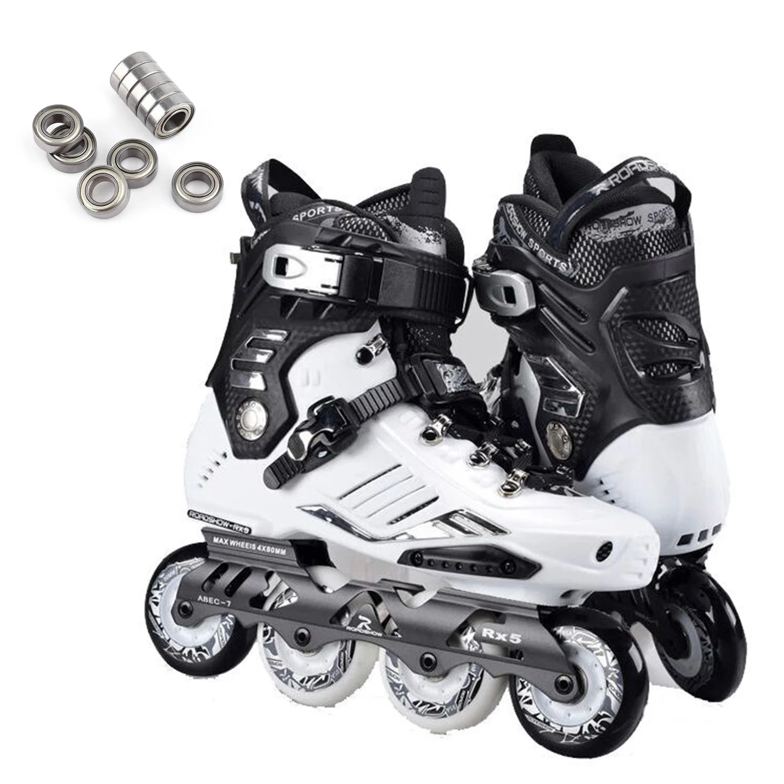 Smooth 608ZZ RS Bearings High-Performance for Roller Skates Skateboards Motor Wheels Carbon Steel Deep Ball Bearing Set