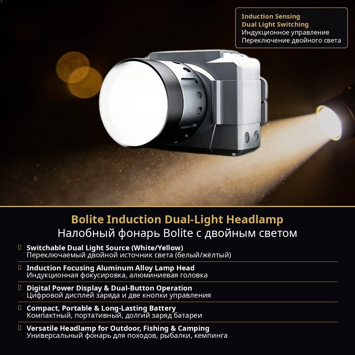 

Motion Sensor COB LED Headlamp, Type-C Rechargeable Headlight with Built-in Battery, Waterproof Induction Head Torch for Camping