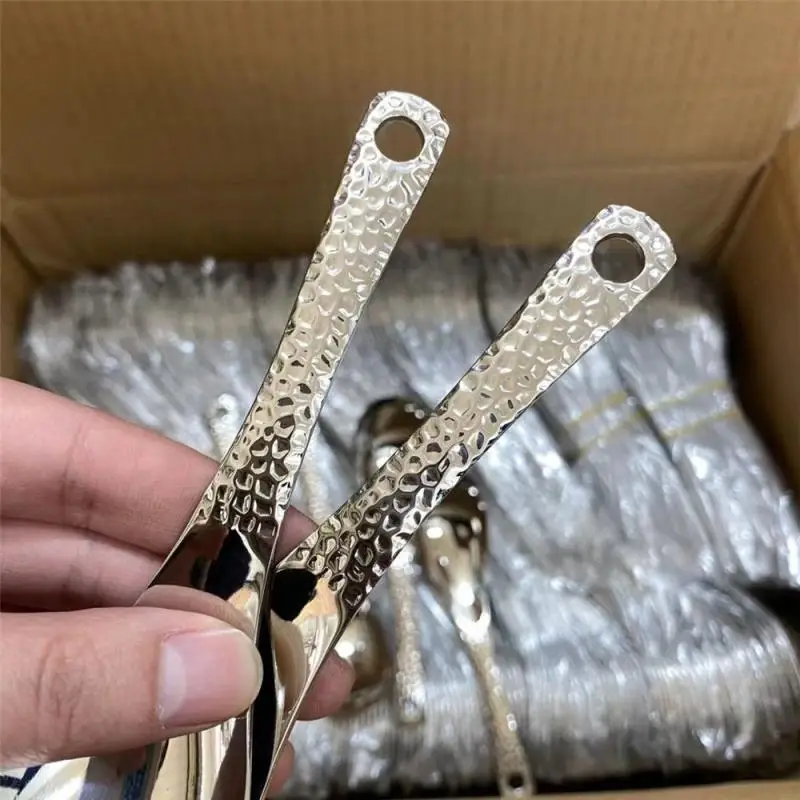 

Stainless Steel Soup Spoon Creativity Ice Cracks Long Handle Spoons For Ice Cream Dessert Scoops Tablespoon Kitchen Accessories