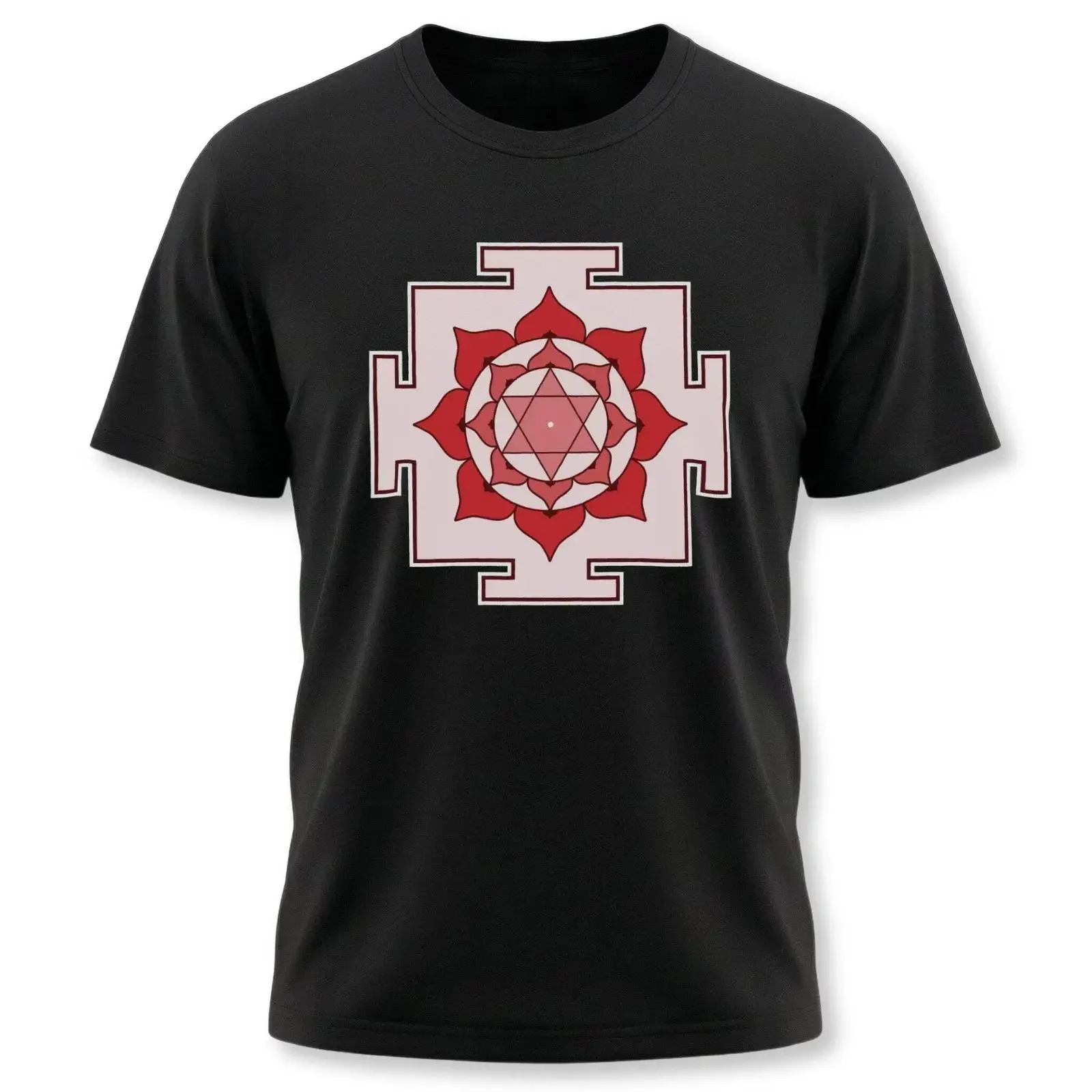 Bhuvaneshwari Yantra T Shirt Sacred Geometry Hindu Goddess  vintage Washed fashion streetwear Stretched Stylish Unisex
