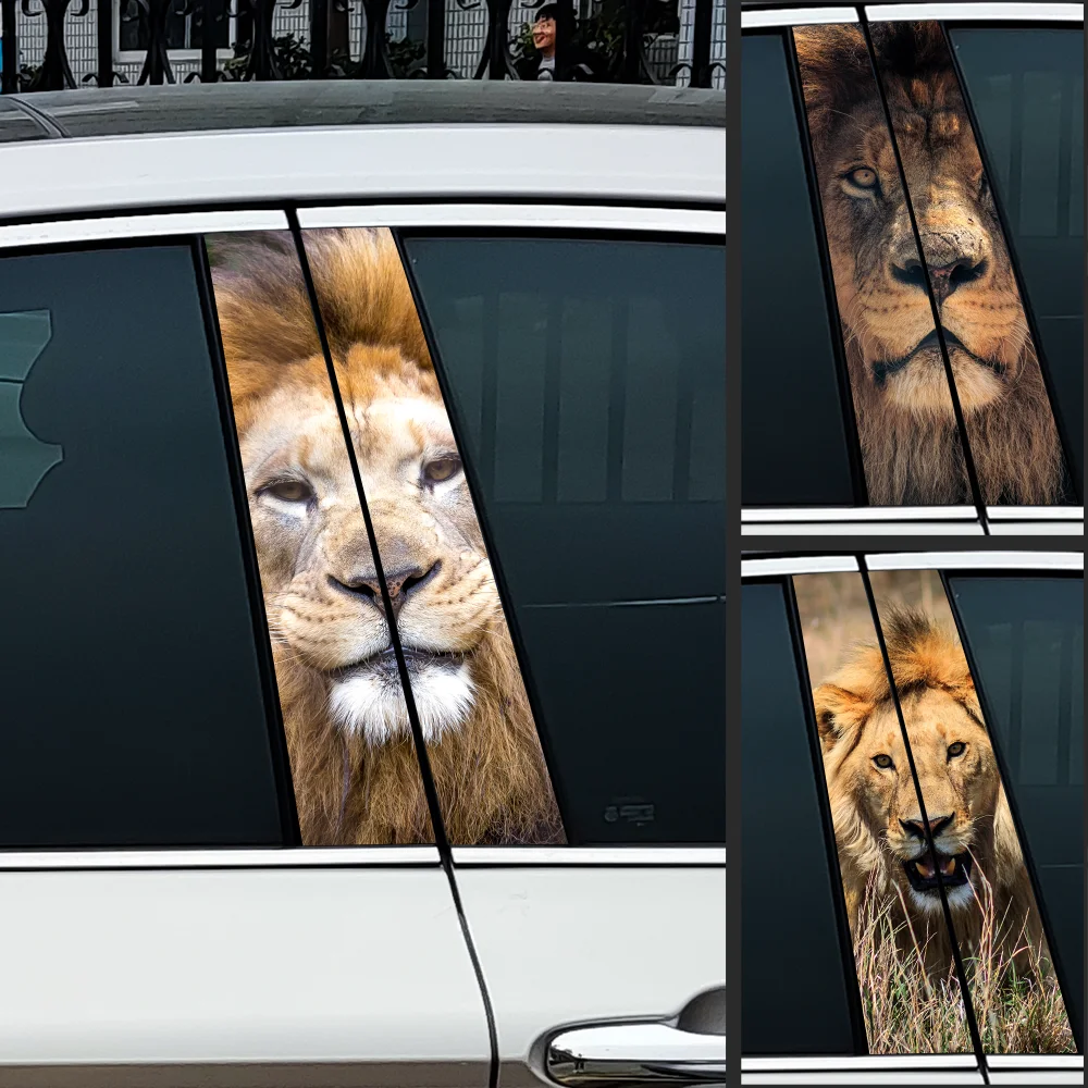 

Lion Car Stickers Car B-pillar Decal Waterproof Stickers Auto Center Pillar Sticker Cover Scratches Vehicle Decor Accessories