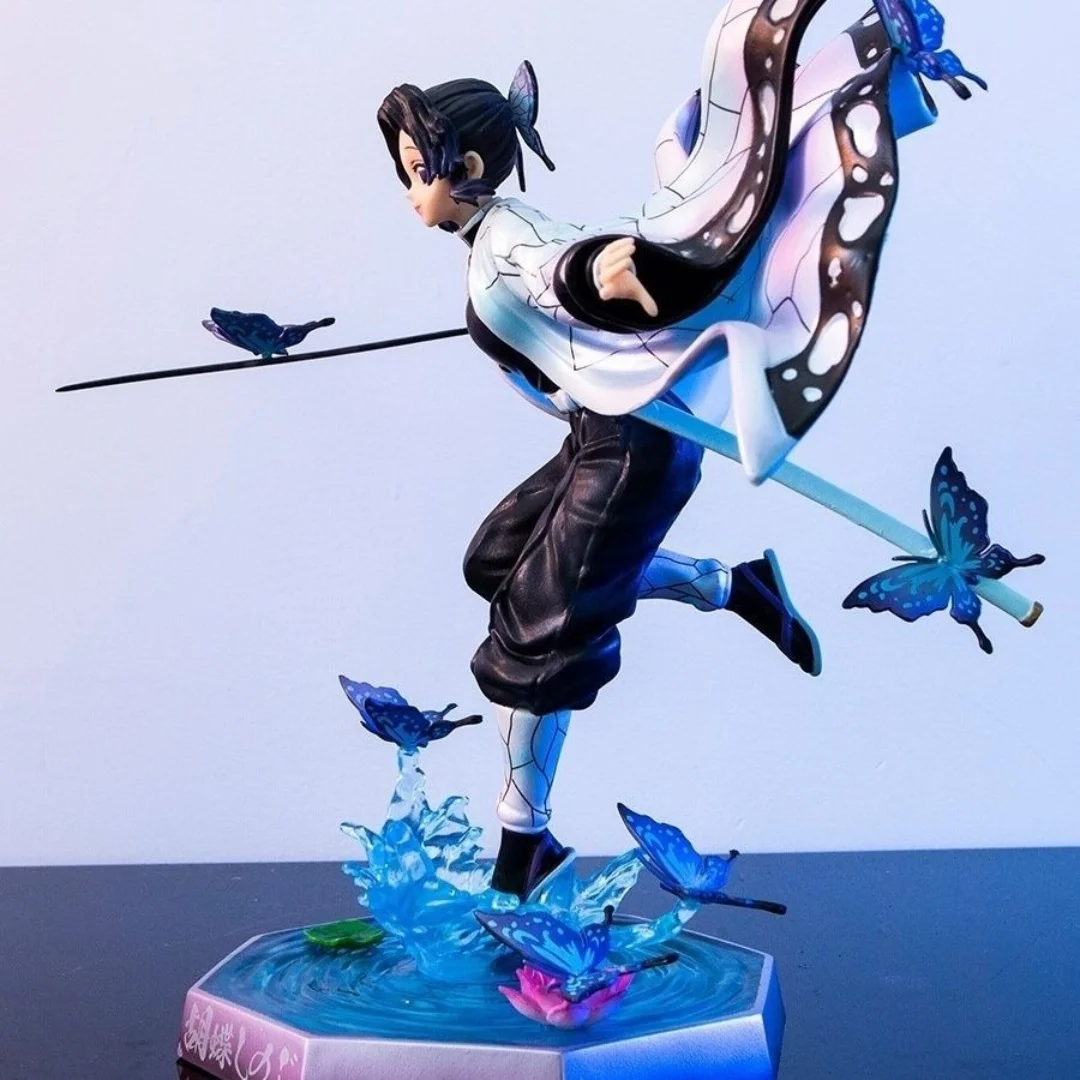 Demon Slayer Kochou Shinobu Special Effect Base Action Figure Made By Hand Furniture For Display Color Box Effigy