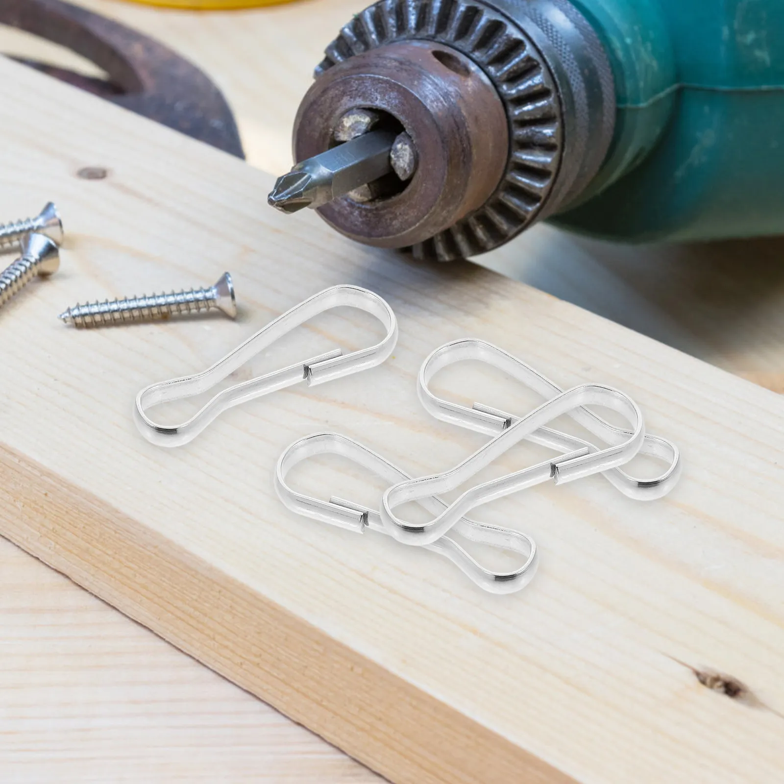 10Pcs Stainless Steel Spring Hooks Pet Hammock Clip Attachments Small Lanyard Clips Flag Pole Clip Metal Fastener Hook