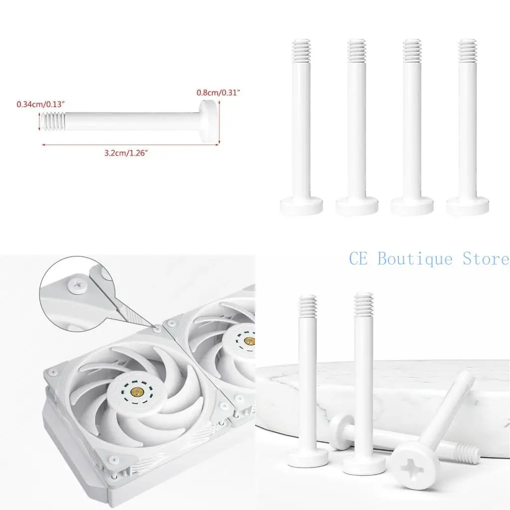 

652F 6#32 Computer Fan Extension Screw for 25mm Thick Fan Secure &Stable Installation