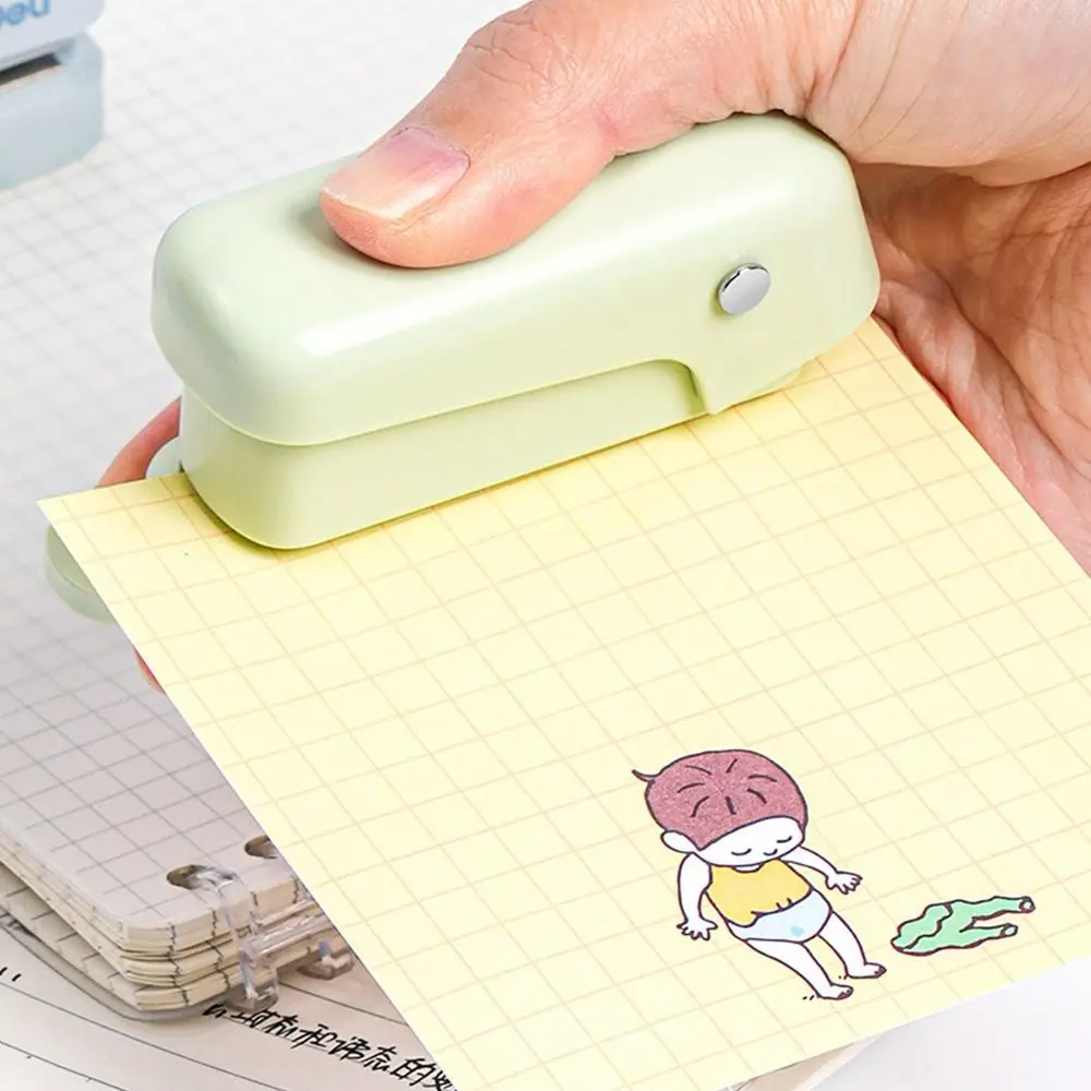 Multi-functional 3/6Holes Loose-leaf Hole Puncher Mini Binding Tools Paper Puncher Hole Punching Tool Students