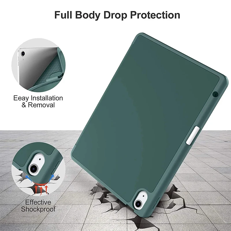 حافظة لهاتف iPad 10.2 7th Gen حافظة أقلام رصاص مغناطيسية لجهاز iPad Air 5 4 3 غطاء ذكي لجهاز iPad Mini 6 5 Pro 11 10 بوصة 12.9 بوصة Funda