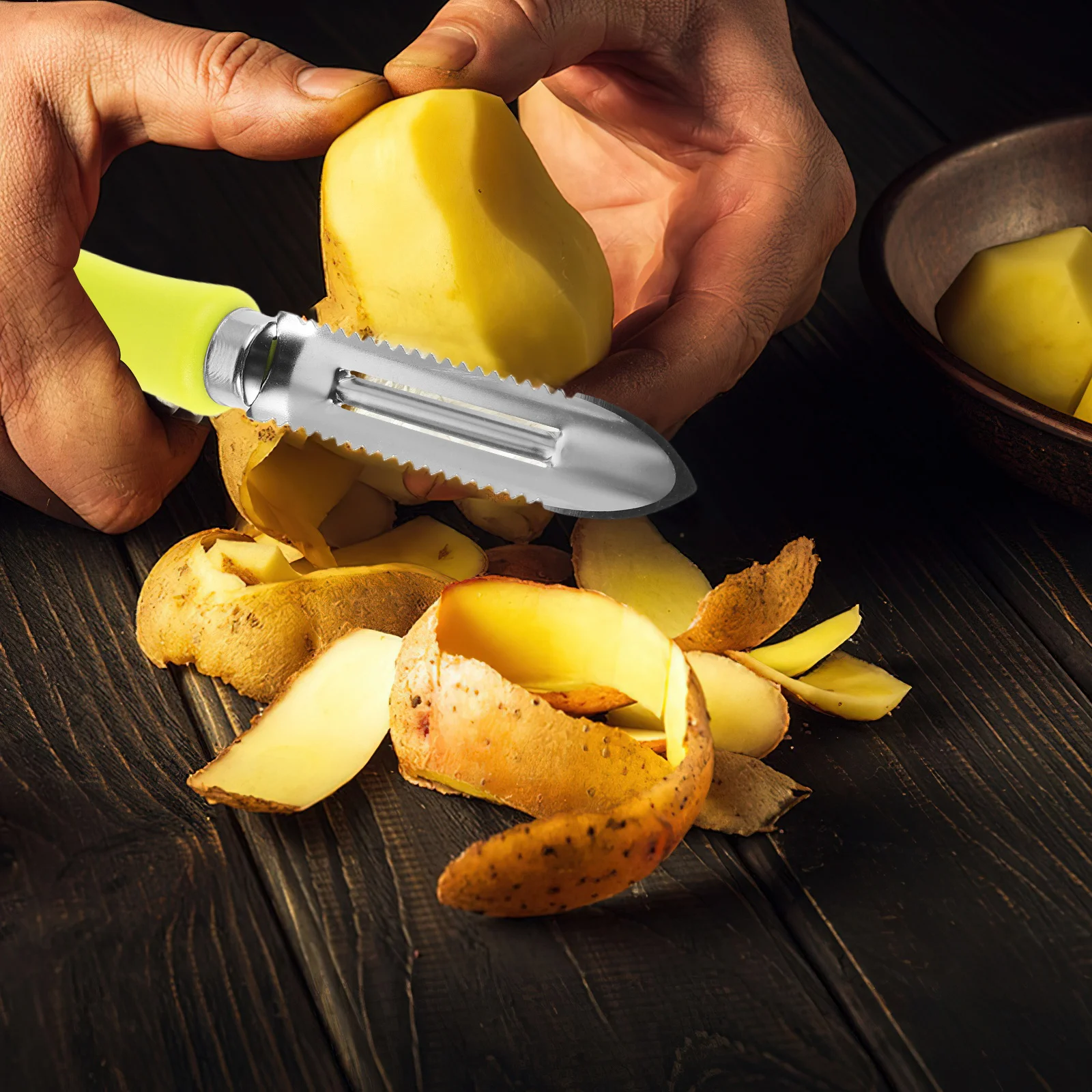 

Plastic Handle Stainless Steel Peeler Kitchen Tool Fruit Vegetable Carrot Potato Peeling Knife Multifunctional