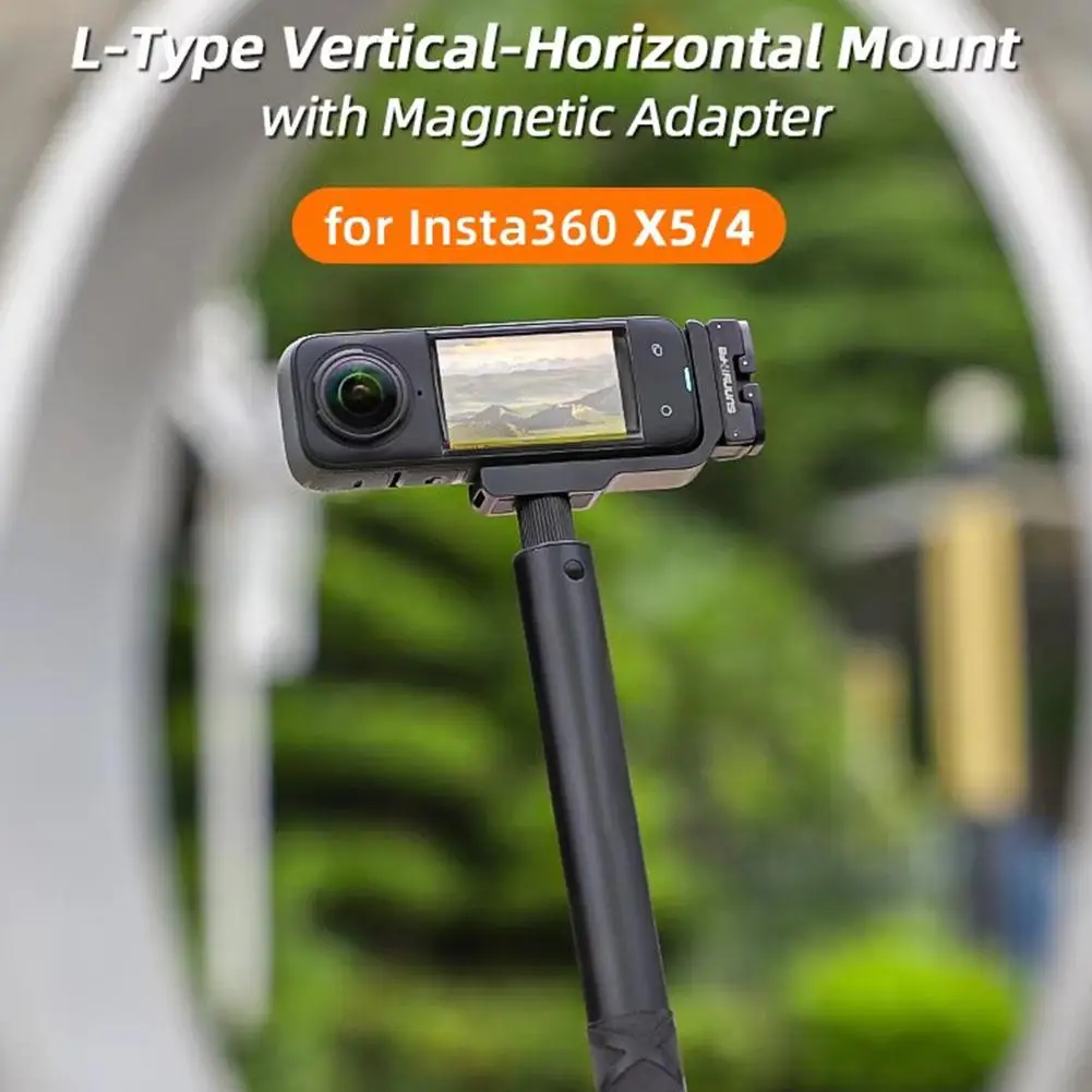 

L-shape Bracket For Insta360 X5/x4 Magnetic Quick-release Mount For Horizontal/vertical Shooting Camera Adapter With Cold S K5b7