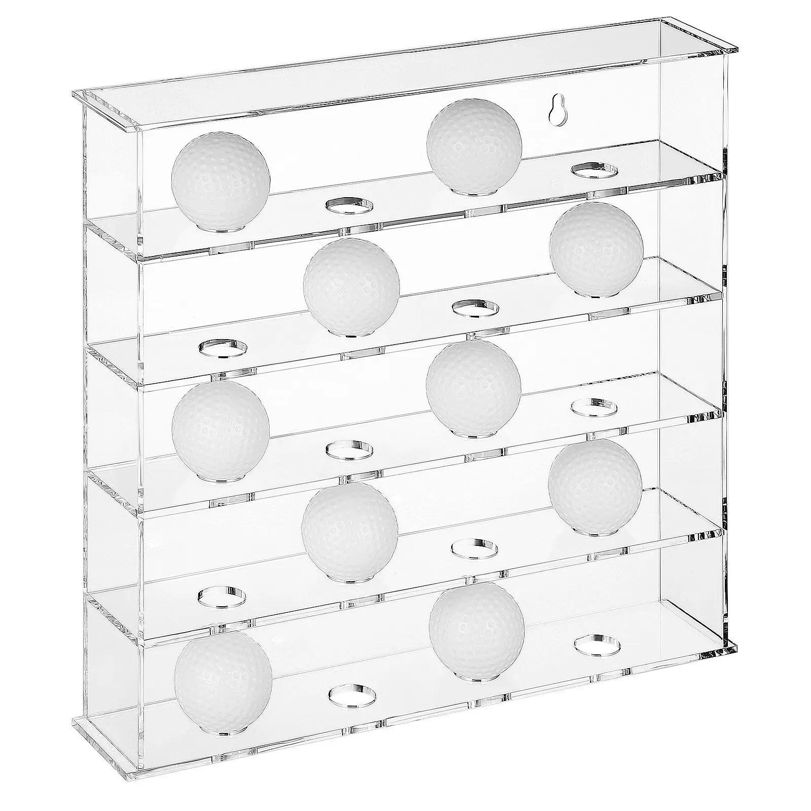 20-golf-ball-display-case-acrylic-wall-mount-no-door-organizer-stand-golf-ball-holder-collector-display-rack-baseball-rack