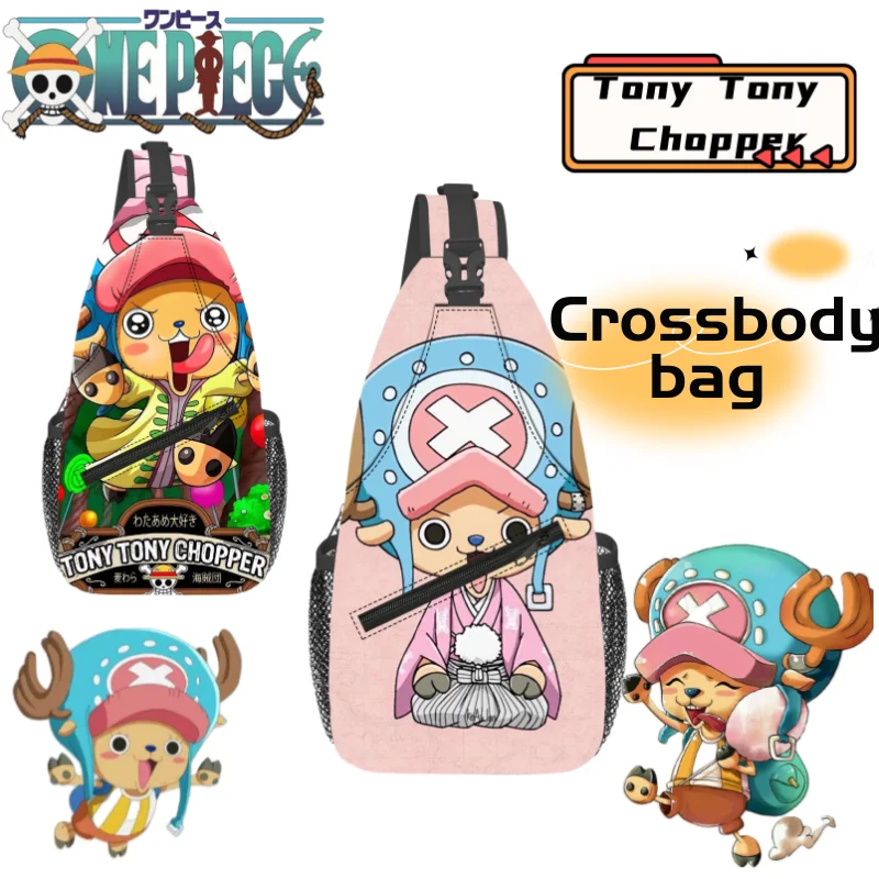

new Tony Tony Chopper Cute Sweet Fresh Kawaii Creative Personality Anime Character Student Cartoon Waterproof Crossbody Bag Gift